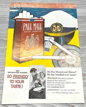 Pall Mall Cigarettes 1958 Vintage Print Ad Nautical Boating Marine - $15.97