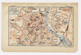 1930 Original Vintage City Map Of Auxerre Burgundy / France - £13.44 GBP