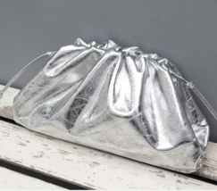 Genuine leather dumpling cloud puffy clutch pouch evening bag designer s... - £54.86 GBP+