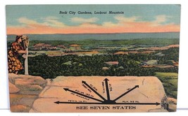 Postcard Rock City Gardens, Lookout Mountain US Unposted See Seven State... - £7.46 GBP
