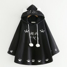 Fashion Women Kawaii Cat Ear Sweatshirt Japanese Cute Paws Girls Casual Outerwea - £92.17 GBP