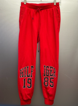Tommy Hilfiger Logo terry Jogger Sweatpants Red graphic 1985 Womens size XS - £19.54 GBP