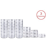 18 Pieces 10G/10Ml Acrylic Stackable Clear Round Container Jar With Scre... - £15.95 GBP