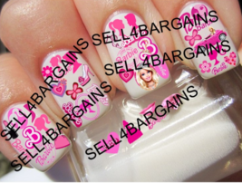 38 NEW 2023 BARBIE MOVIE Logos 38 Different Designs Nail Art Decals - £13.36 GBP
