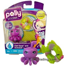 Year 2009 Polly Pocket Collect a Cutant Series Figure - FISH SAVER and OCTOSUB - $19.99