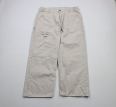 Vintage 90s Levis L2 Mens 38x29 Distressed Baggy Loose Fit Wide Leg Pants Beige - £87.00 GBP