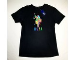 U.S. Polo Assn Men&#39;s T-shirt Size Large Black Cotton TV24 - £13.97 GBP