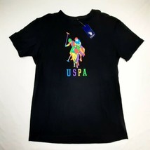 U.S. Polo Assn Men&#39;s T-shirt Size Large Black Cotton TV24 - £13.99 GBP