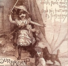 Our Brigand Girl Pirate Poem 1892 Victorian Art Woodcut Printing Ephemer... - $34.99