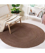 Jute Round Area Rug 100% Braided Natural Rug Farmhouse Rustic Look Floor... - $34.19+