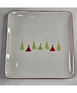 Vintage Pier 1 Imports Large Serving platter &quot;Trees&quot; 14.25&quot; x 14.25&quot; Chr... - $23.99
