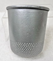 Vintage Metal Sewing Thimble Wallpocket Wall Pocket Silver Tone Metal - £19.36 GBP