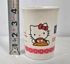 Vintage Melawares Hello Kitty 4&quot; Plastic Cup 1996 Sanrio Story Book Warm... - £11.70 GBP