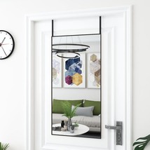Door Mirror Black Aluminum 20x40 in Over The Door Mirror - $2,454.42 MXN