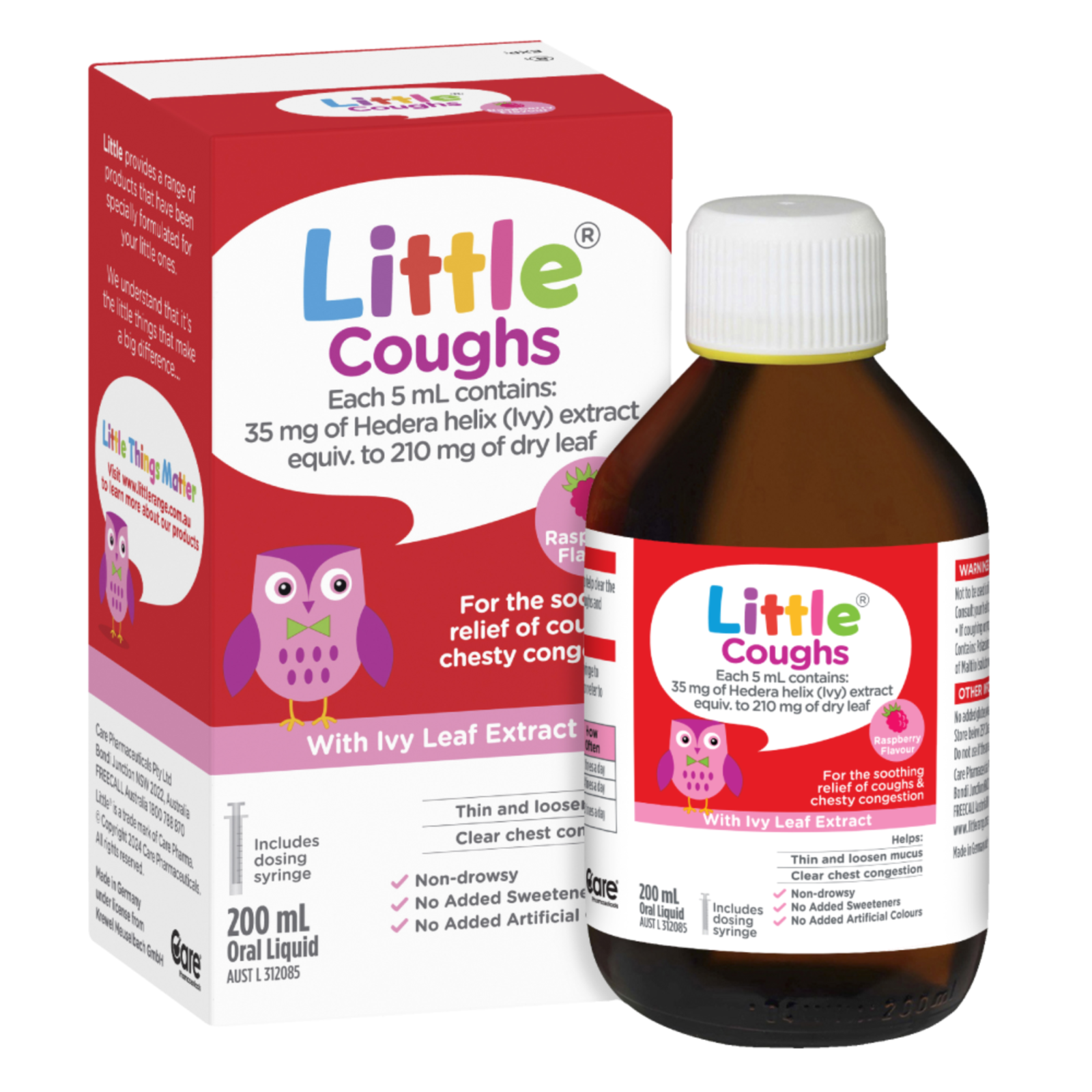 Little Coughs Oral Liquid 200mL – Raspberry Flavour - $88.70