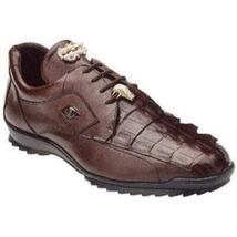Mens Belvedere Vasco Hornback Crocodile Sneaker Shoes Brown 336122 image 7