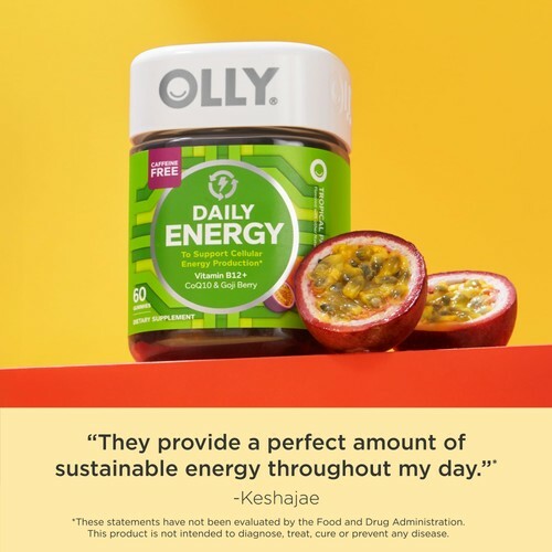 2 PACK OLLY Daily Energy Gummy Supplement *02/2025* with CoQ10 & B12, Caffeine Item image 6