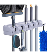 Broom Holder Wall Mount Broom Organizer Mop Holder Hanger Garden Tool Or... - $18.80