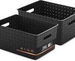 Bino | Medium-Size Black Plastic Storage Baskets | The Stable Collection | - $33.99