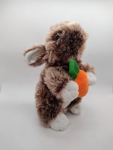 DanDee Collectors Choice Very Soft Stuffed Plush Bunny Rabbit 10 in Brown Carrot - £9.37 GBP