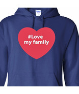 Youth Graphic Hoodie - &quot;Love My Family&quot; (Navy Blue Large 14-16) - $301.74 MXN