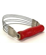 VINTAGE ANDROCK Hand Wisk w/Red Wooden Handle Made in the USA Farm House... - €8,06 EUR