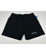 Columbia Men&#39;s Big &amp; Tall Fleece Trek Shorts in Black White Varsity Logo-1X - $41.24 CAD