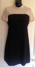 Authentic VTG Liz Claiborne Cream &amp; Black Mod Dress Sz 6 - £46.80 GBP