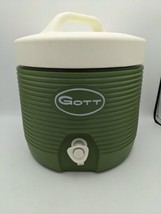 Vintage Gott 1 Gallon Avocado Green Water Dispenser Cooler Tailgating Ca... - $42.42