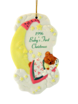 AVON FINE COLECTIBLE&#39;S BABY&#39;S FIRST CHRISTMAS 1996 PORCELAIN ORNAMENT - £15.84 GBP