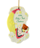AVON FINE COLECTIBLE'S BABY'S FIRST CHRISTMAS 1996 PORCELAIN ORNAMENT - £15.65 GBP