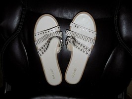 Nine West Jellybean Sandals Off White Size 10M Women&#39;s EUC - £20.42 GBP