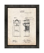 Beer Cooler Patent Print Old Look with Beveled Wood Frame - $24.95 - $109.95