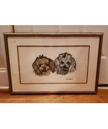 Signed Lee Greene Art Print Lithograph Poodles Tinsel Tassy Dogs Hand Co... - £78.68 GBP