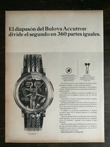 Vintage 1965 Bulova Accutron Watch Spanish Espanol Full Page Original Ad - 721 - £5.30 GBP