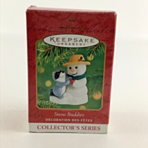 Hallmark Keepsake Ornament Snow Buddies #4 Vintage 2001 Snowman Raccoon New - $42.52