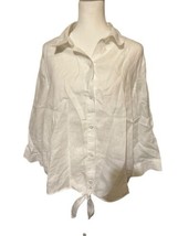 Chicos Size 3/Large Women’s White Linen Blouse Top - $14.96