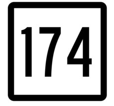 Connecticut State Highway 174 Sticker Decal R5184 Highway Route Sign - $1.45+