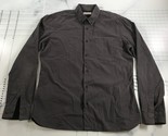 Emile Lafaurie Button Down Shirt Mens Large Gray Slim Fit Long Sleeve Co... - $27.80