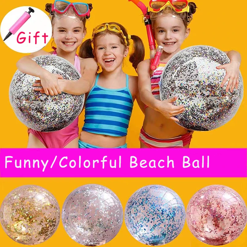 40cm Beach Balls Inflatable Beach Swim Pool Balls Toys for Kids Toddlers Outdoor - £8.64 GBP+