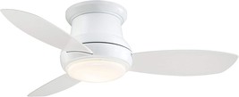 Minka-Aire F518L-Wh, Concept Ii Led White Flush Mount 44" Ceiling Fan With Light - £371.87 GBP