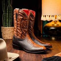 KANSAS Genuine Snake Skin Cowboy Boot from the Western Collection Lisboa image 5