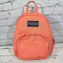 JanSport Half Pint Mini Backpack Book Bag Coral Pink Minor Flaw - £15.30 GBP