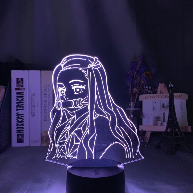 Anime Demon Slayer LED Acrylic Night Light Nezuko Figure No Yaiba Gift - £19.51 GBP