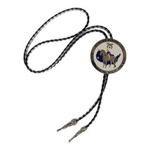Bolo Tie Masonic Shriners 2004 Potentate Jerry Williams Leather Braided Cord - £18.16 GBP