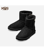 KOS Women&#39;s Waterfall 2 Australian Sheepskin Ankle Boots | Color:Edge Black - £125.11 GBP