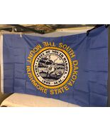 UNITED STATES SOUTH DAKOTA STATE FLAG 3x5ft 100% POLYESTER W/ GROMMETS - $319.59 MXN