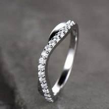 1Ct Round Lab Created Diamond Eternity Wedding Ring Band 14K White Gold plated - £118.69 GBP