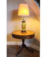 Mid Century STIFFEL Yellow Enamel / Brass DBL Socket Table Lamp 35.5&quot; VI... - $5,333.57 MXN