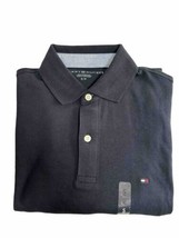 NEW TOMMY HILFIGER MEN&#39;S SHORT SLEEVE   POLO SHIRT NAVY  SMALL - $25.95